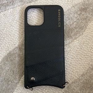 Bandolier Pebble Leather With Pewter Hardware iPhone 12 ProMax Phone Case